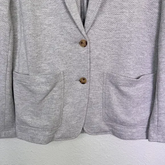 Faherty Inlet Knit Blazer WOMENS Large Jacket Sweatshirt Comfort Unlined Grey - Picture 5 of 8